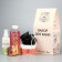 Gift set "5 in 1" Scrub, shampoo, soap, milk, washcloth black