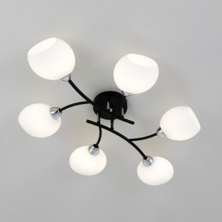 Ceiling chandelier Citilux "Florida" CL148165, 80x55x14.5 cm, 6x60W, E14, Black Color Black-8