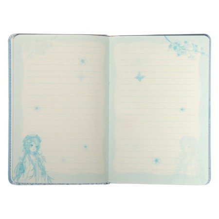 Gift notebook, a6+ 132 sheets, color block, with a stream on a magnet, PVC cover, "anime", mix-7