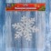 Stick on glass "Snowflake Silver Shine" 16x15.5 cm, silver