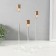 Summary metal, acrylic "rhombus" d = 2 cm, set 3 pcs h = 33 cm, 26.5 cm, 22.5 cm