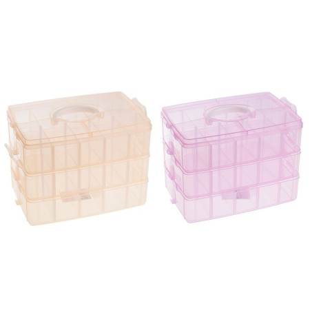 Organizer for storage, 3 tiers, 30 cells, 25 × 17 × 18 cm, color mix-6