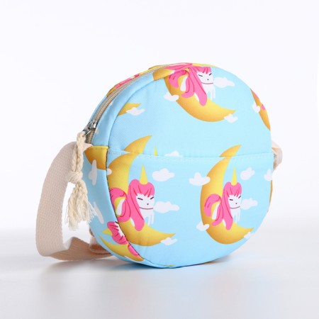 A backpack with a zipper, bag, cosmetic bag, blue color-8