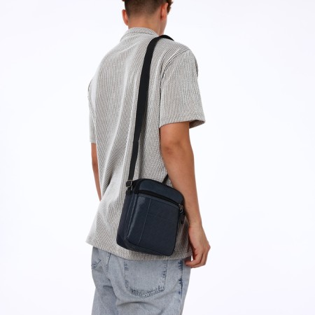 Men's bag 20*8*23, 2 Otv on a zipper, n/k, gray-6