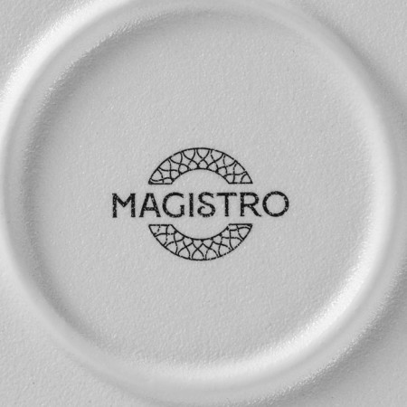 Porcelain plate Magistro line, d = 25.5 cm, white color-4