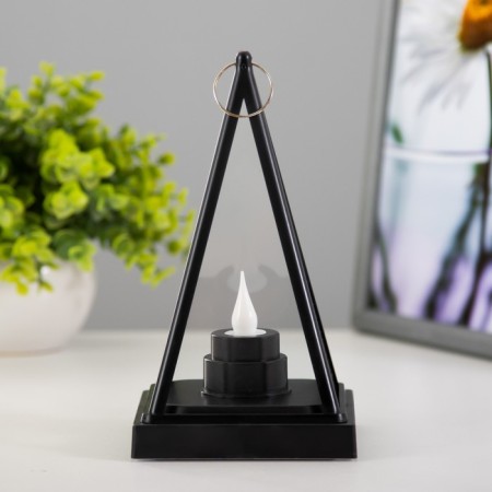 Night Pyramid 2xaa Black 9.5x9.5x17 cm Risalux