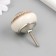 Handle for the casket ceramics, metal "Geometric pattern" white-gold 4.1x4.1x6 cm