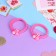 Hair gum "Little Joy" (set 2 pcs) cat, 3.5 cm, pink