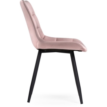 Chalsey Metal Carcass chair 1 metal/velor, black/pink 50x60x80 cm-2