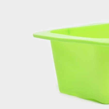Baking shape of the share "Bread. Stripes ”, silicone, 27.5 × 13.5 × 7 cm, intra -size 23.5 × 11 × 7 cm, green color-5