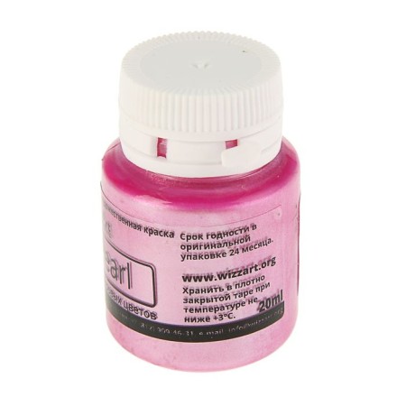 Acrylic pearl paint 20 ml, Wizzart Pearl, pink, frost -resistant-1