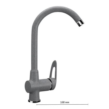 Kitchen mixer Ulgran U006-342, graphite color
