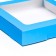 Self -assembly box with a blue window, 16 x 16 x 3 cm
