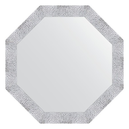 Mirror in the baguette frame, white coinage 70 mm, 73x73 cm
