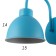 Bra 1669/1bl E27 40W Blue 15x22.5x21 cm