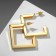 Earrings "Geometry" Oblivion, large, color gold