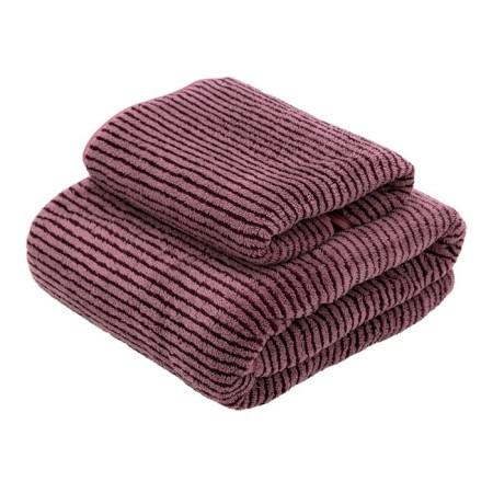 Set of towels "strip", size 30x70 cm, 70x130 cm, brown color