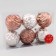 Set of balls plastic D-8 cm, 6 pcs "Avery" Faces, Brown silver