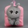 Baby plush backpack for the girl "Bunny", pink color
