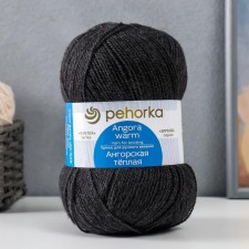 Angora warm yarn 40% wool, 60% acrylic 480m/100g (435-anthracite)