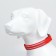 Collar with backlight double strip size L, Osh 45-52 x 2.5 cm, 3 glow modes red