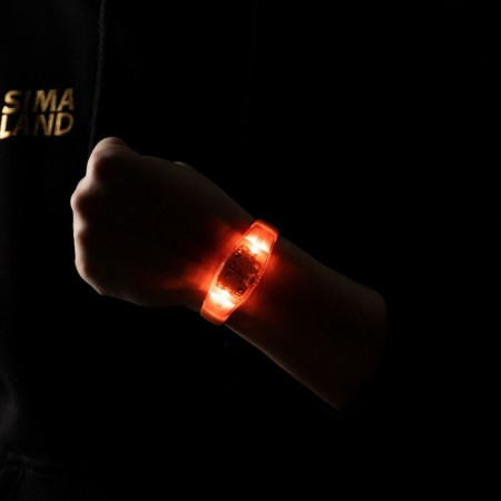 LED Bracelet Orange batteries CR2016x2, glow orange