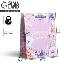 Gift Package Laminated, Packaging, “With Great Love”, S 12 x 15 x 5.5 cm