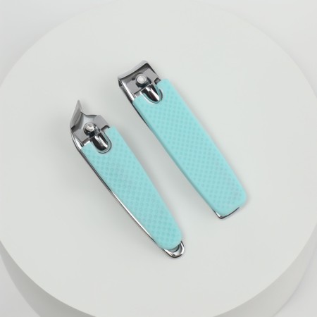 Manicure set, nippers -Cniper, 2 items, in case, turquoise color-6