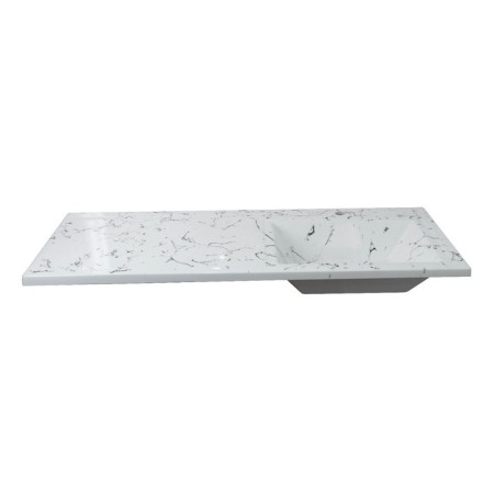 Sink over the Uperwood washing machine Marsal 120 cm, right, white marble-1