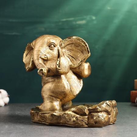 Standing for the bottle "Elephant" 22x29x19cm, bronze-3
