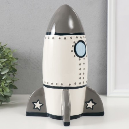 Piggy bank Ceramics "Rocket" 16.5x16.5x24 cm-1