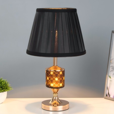 Seville table lamp E27 40W black and gold 25x25x42 cm Risalux-1