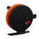 Inertial coil, plastic metal, diameter 6.5 cm, guide, black-orange, 701d