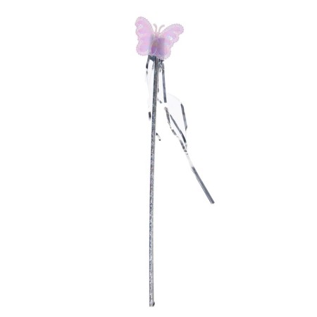 Carnival set "Butterfly", 3 objects: wings, rim, rod, silver color-2