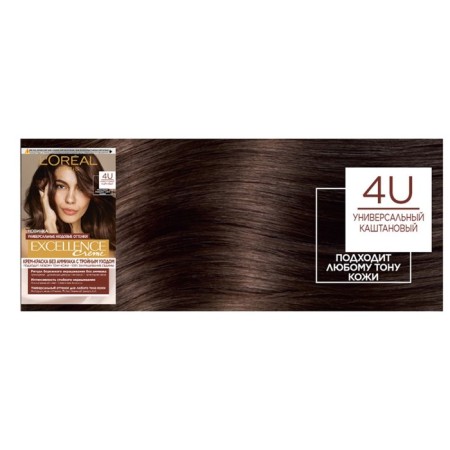 Hair Cream L’Oreal Excellence Creme Universal Nudes, 4U Universal chestnut-1