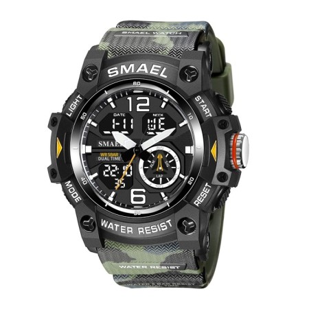 Watch is electronic watch, with an alarm clock, D-5.6 cm, strap L-25.5 cm, 5 atm