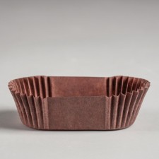 Baking shape brown, oval shape, 3 x 6.5 x 2.25 cm