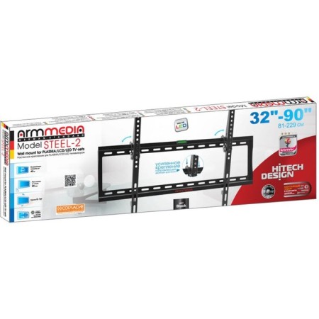 ARM Media Steel-2, up to 40 kg, 32-90 ", wall, tilt, black-3