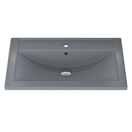 Sink uperwood Foster Quartz 70 cm, quartz, gray matte, concrete-2