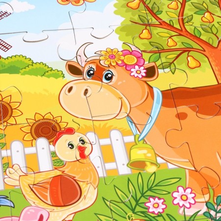 Floor puzzle "on the farm", 32 elements-4