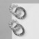 Earrings Metal "two rings" beads and metal, silver color