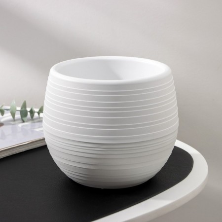Flower pot "Japan" 1.2 l, white color-1