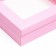 The box is folding, the lid is, pink, with a window 30 x 30 x 8 cm