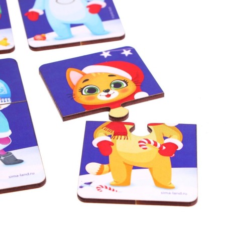 New Year's Puzzles-Polovinki "New Year! New Year's Kuterma "-4