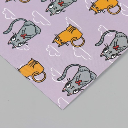 Scrapbooking paper bilateral "cats" density 180 grams set 10 pcs 15.5x17 cm-4