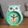 Clock - alarm clock "Owl", discrete move, dial d -11 cm, 14.5 x 16 cm, aa