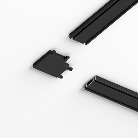 Four -sided connector for the Elektrostandard, Flat Magnetic overhead busbar, 6x26x26 mm, black color black-6