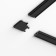 Four -sided connector for the Elektrostandard, Flat Magnetic overhead busbar, 6x26x26 mm, black color black