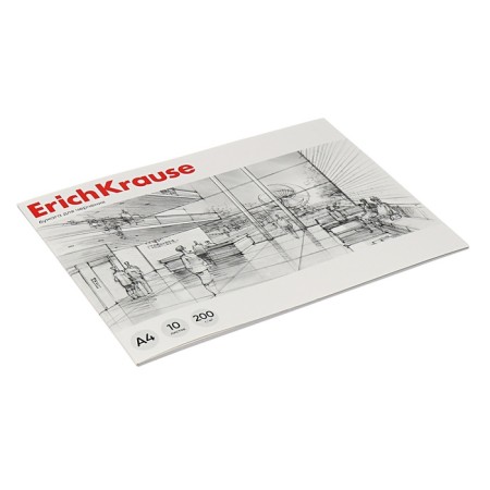 Album for drawing A4, 10 sheets, block 200 g/m², glue, erichkrause, without a frame-1