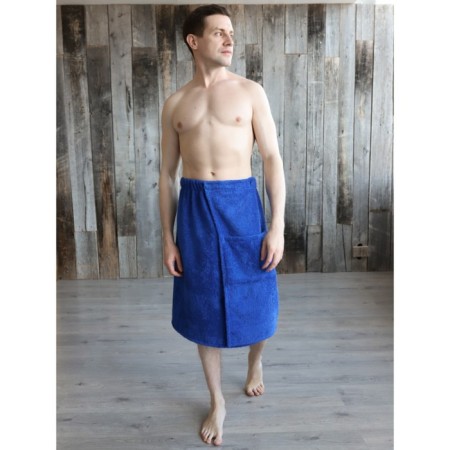 Male kilt, size 65x130 cm, cornflower color